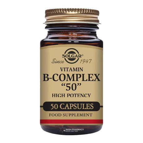 Solgar Vitamin B Complex Multiple 50 Capsules – B vitamins for energy, nerve function and metabolism