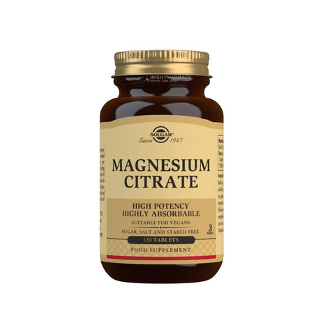 Solgar Magnesium Citrate 120 Tablets – magnesium to support muscle function and reduce tiredness