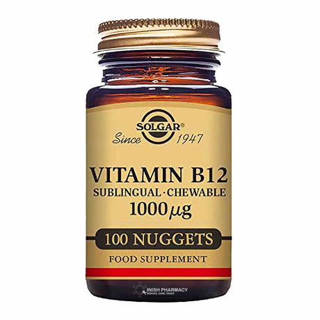 Solgar Vitamin B12 1000ug 100 Chewable Tablets – vitamin B12 for energy metabolism and nerve health