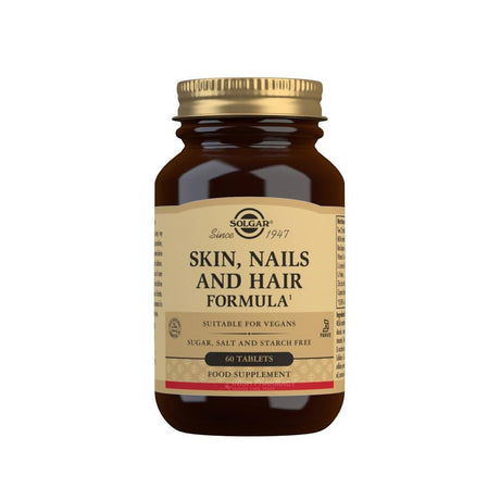 Solgar Skin Nails & Hair Formula 60 Tablets – with biotin and key nutrients for hair, skin and nails
