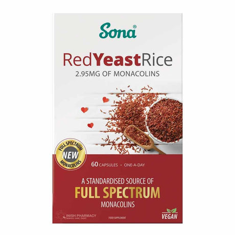 Sona Red Yeast Rice 60 Capsules – vitamins and minerals to support energy and wellbeing