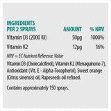 Sona Vitamin D3 & K2 Oral Spray 15ml