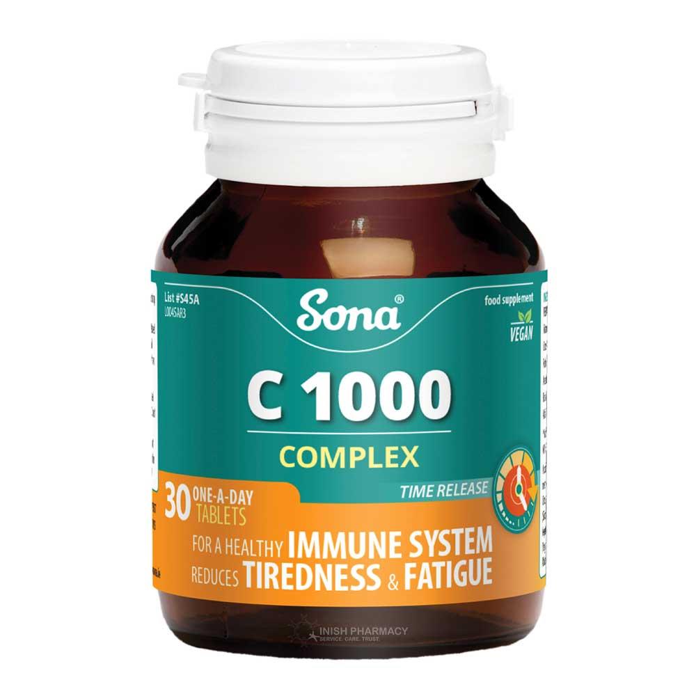 Sona C 1000 Complex 30 Tablets – key nutrients to support a healthy immune system