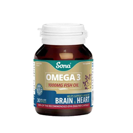 Sona Omega 3 1000mg Fish Oil – omega-3 fatty acids to support heart and brain health