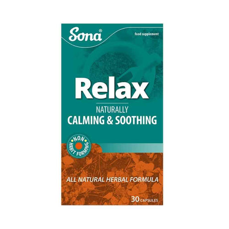 Sona Relax For Calming & Soothing 30 Capsules – to support memory, concentration and cognitive function