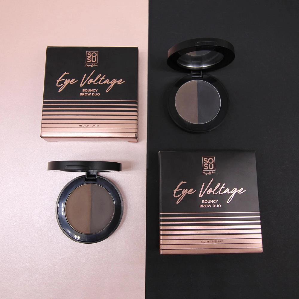 SOSU Eye Voltage Bouncy Brow Duo - Medium/Dark