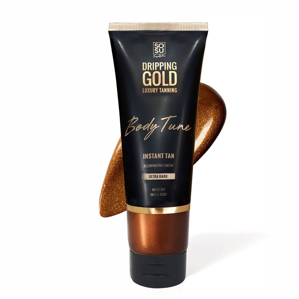 SOSU Dripping Gold Body Tune Instant Tan Ultra Dark Shimmer 125ml