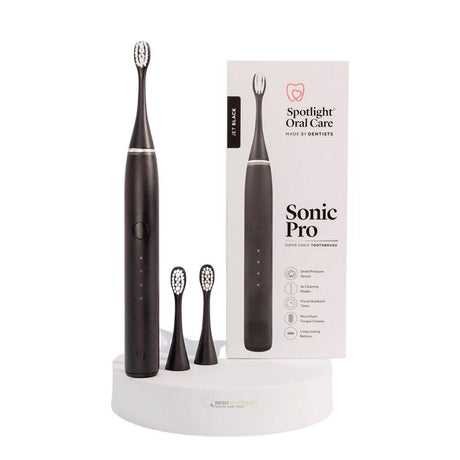 Spotlight Oral Care Sonic Pro Electric Toothbrush - Black – for effective daily oral hygiene