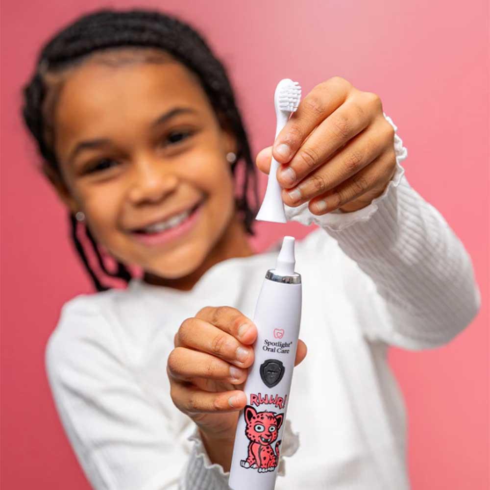 Spotlight Oral Care Kids Replacement Heads For Rechargeable Toothbrush 3 Pack