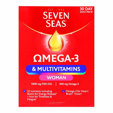 Seven Seas Omega-3 & Multivitamin Woman 30 Day Duo Pack – omega-3 fatty acids to support heart and brain health
