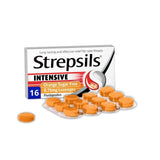 Strepsils Intensive Orange Flurbiprofen Sugar Free Lozenges 16 Pack