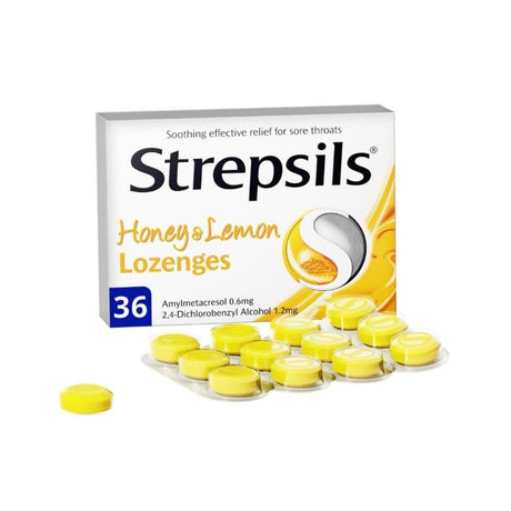 Strepsils Honey & Lemon Lozenges 36 Pack – for sore throat