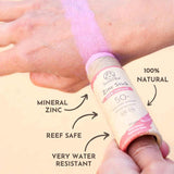 Suntribe Zinc Stick 100% Natural SPF50 - Pretty Pink