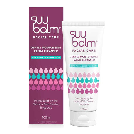 SUU Balm Gentle Moisturising Facial Cleanser 100ml – soothes and protects eczema-prone skin