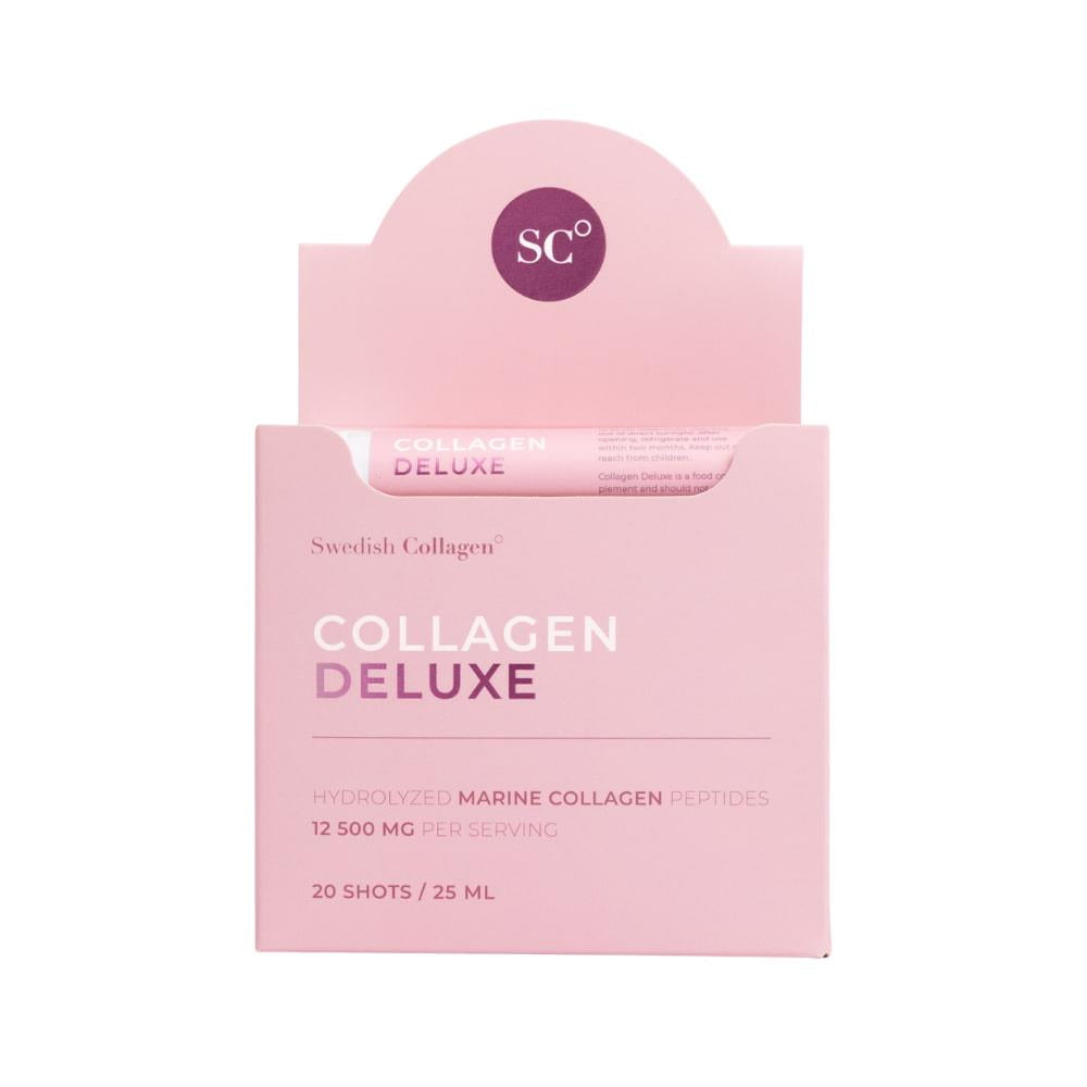 Swedish Collagen Deluxe 12500mg Hydrolyzed Marine Collagen Peptides Shots