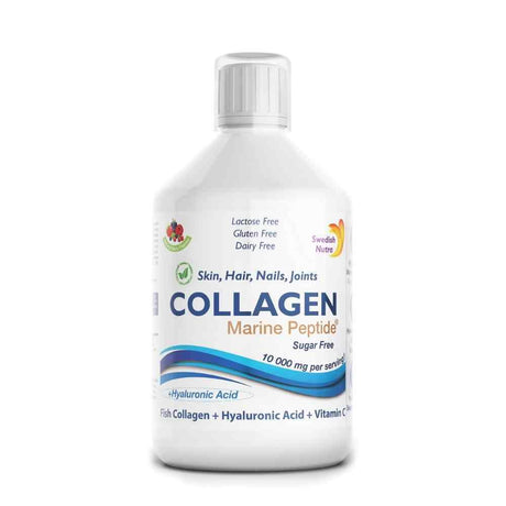 Swedish Nutra Collagen Marine Peptide Sugar Free 10000mg Liquid 500ml – collagen for skin elasticity and joint support