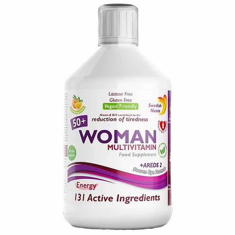 Swedish Nutra Woman Active 50+ Multivitamin 500ml – a daily multivitamin for complete nutritional support
