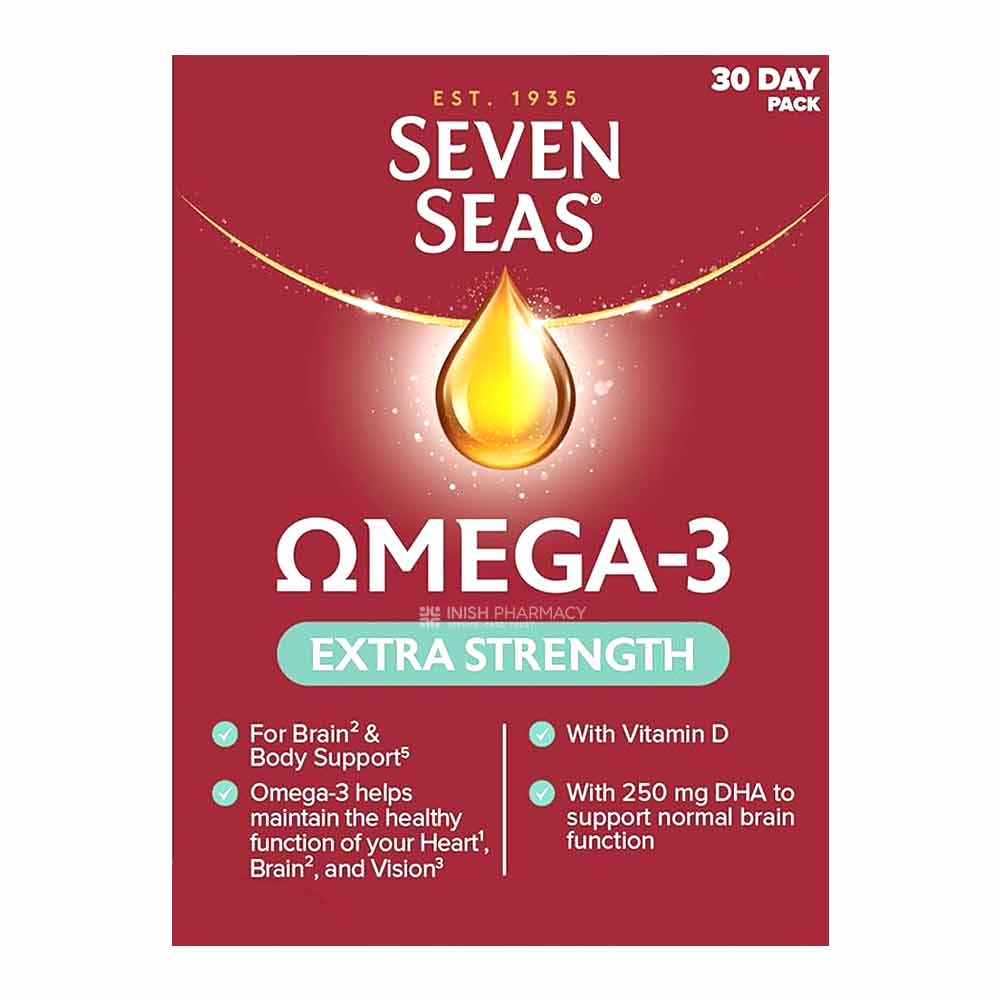 Seven Seas Omega 3 Extra Strength 1250mg 30 Pack – omega fatty acids for heart and cognitive health