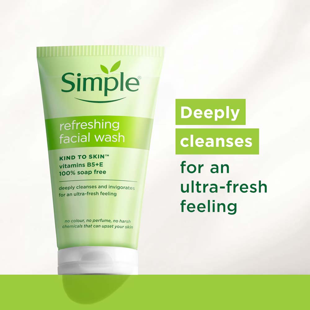 Simple Kind To Skin Refreshing Facial Wash Gel 150ml