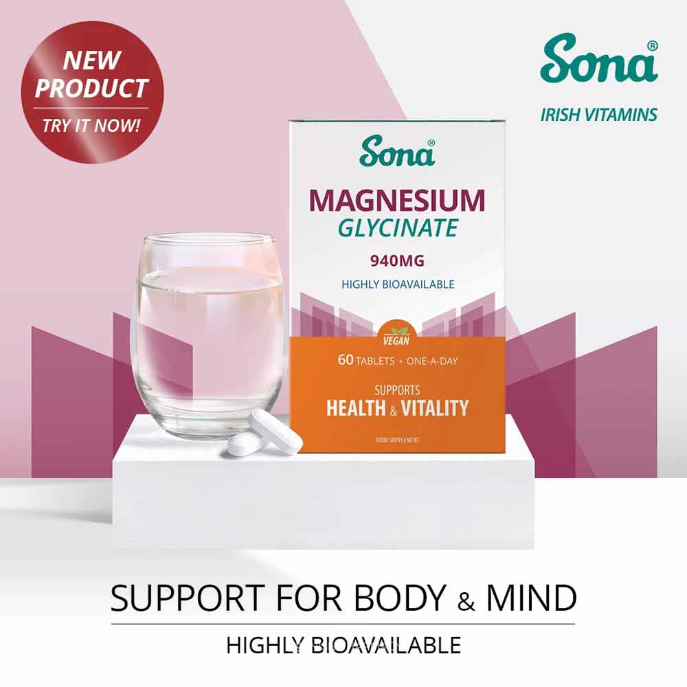 Sona Magnesium Glycinate 940mg 60 Tablets