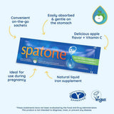 Spatone 100% Natural Liquid Iron Supplement Apple 14 Sachets