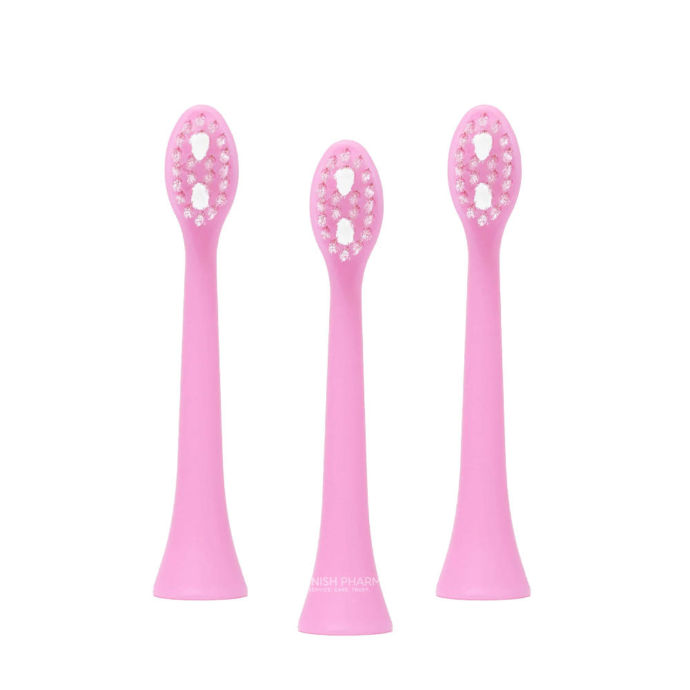 Spotlight Oral Care Sonic Toothbrush Blush Pink Replacement Heads 3 Pack