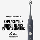 Spotlight Oral Care Sonic Toothbrush Graphite Grey Replacement Heads 3 Pack