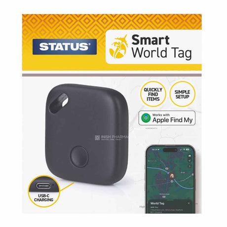 Status Black Smart World Tag