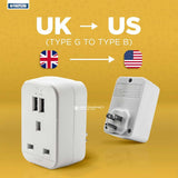 Status Intercontinental Travel Adaptor With 2 x USB