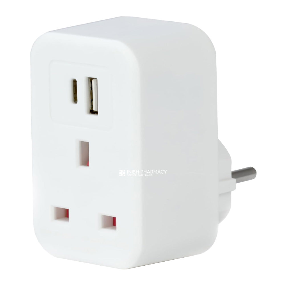 Status USB A + USB C Plug Through Adaptor