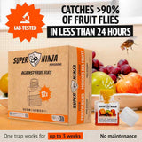 Super Ninja Fruit Fly Trap 12x18ml