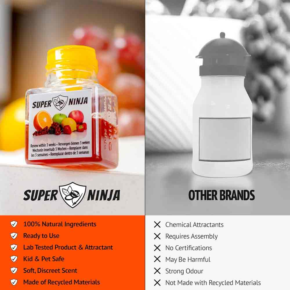 Super Ninja Fruit Fly Trap 12x18ml