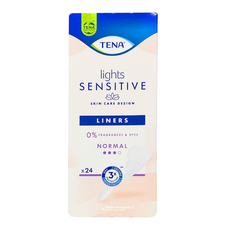 Tena Lady Lights Sensitive Liners Normal 24 Pack – provides discreet, secure incontinence protection