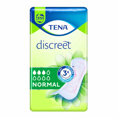 Tena Discreet Normal Pads 24 Pack – provides discreet, secure incontinence protection