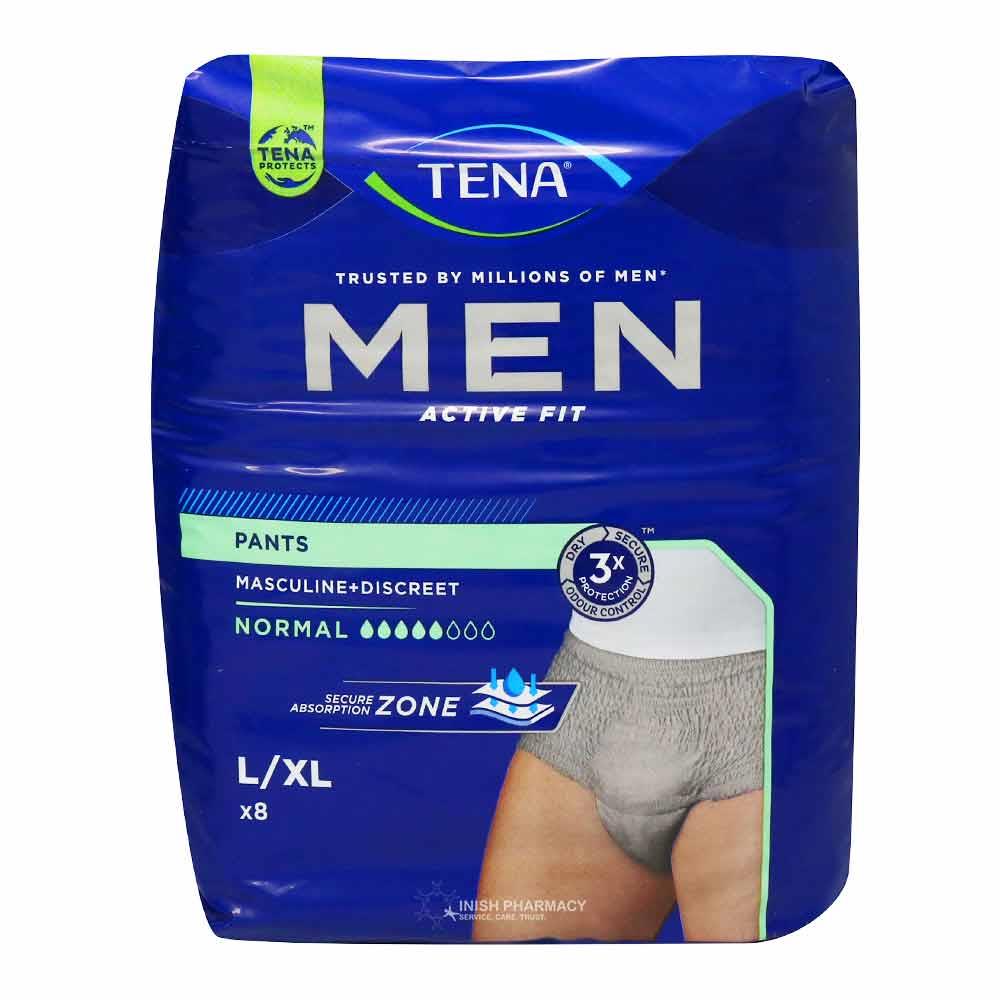 Tena Men Active Fit Normal Pants Large 8 Pack