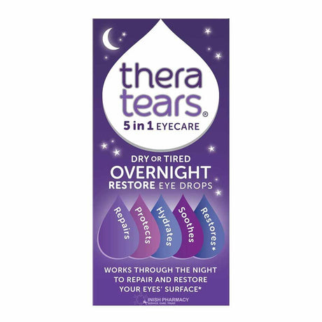 Thera Tears Overnight Restore Eye Drops 10ml – soothes and hydrates dry, irritated eyes