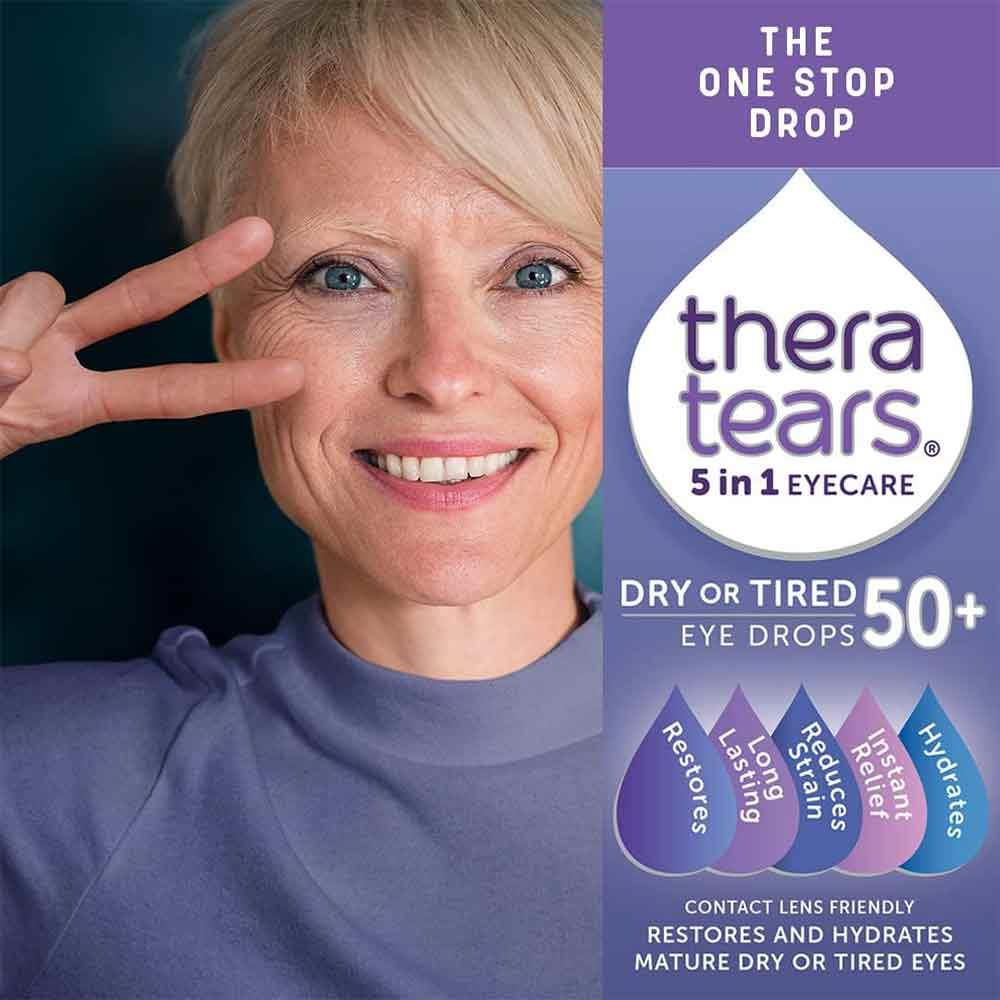 Thera Tears Dry or Tired Eye Drops 50+ 10ml