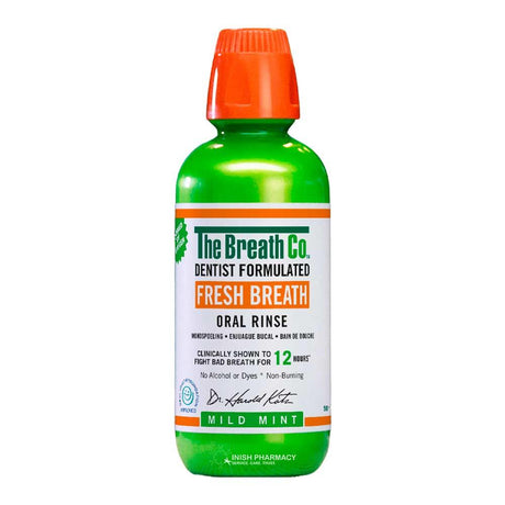 The Breath Co Fresh Breath Mouthwash 500ml Mild Mint – freshens breath and supports oral hygiene