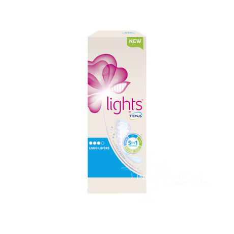 Tena Lady Lights Long Liners 20 Pack – provides discreet, secure incontinence protection