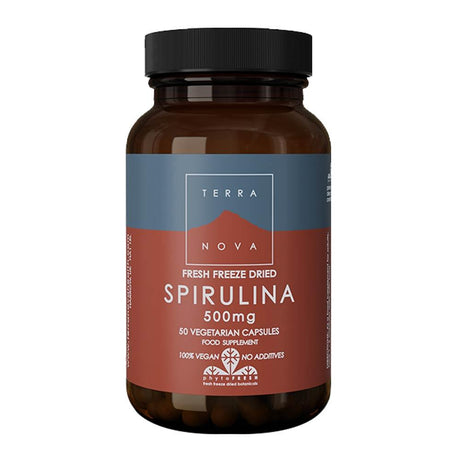 Terra Nova Spirulina 500mg 50 Capsules – to support everyday health and wellbeing