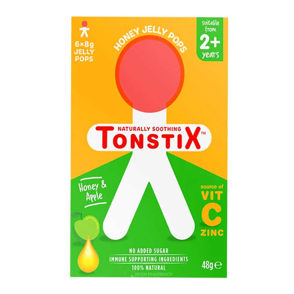 TonstiX Naturally Soothing Honey & Apple Jelly Pops  6 Pack