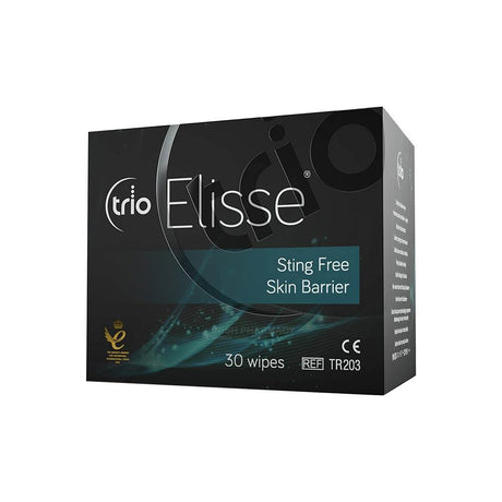 Trio Elisse Sting Free Skin Barrier 30 Wipes – cleans and protects wounds