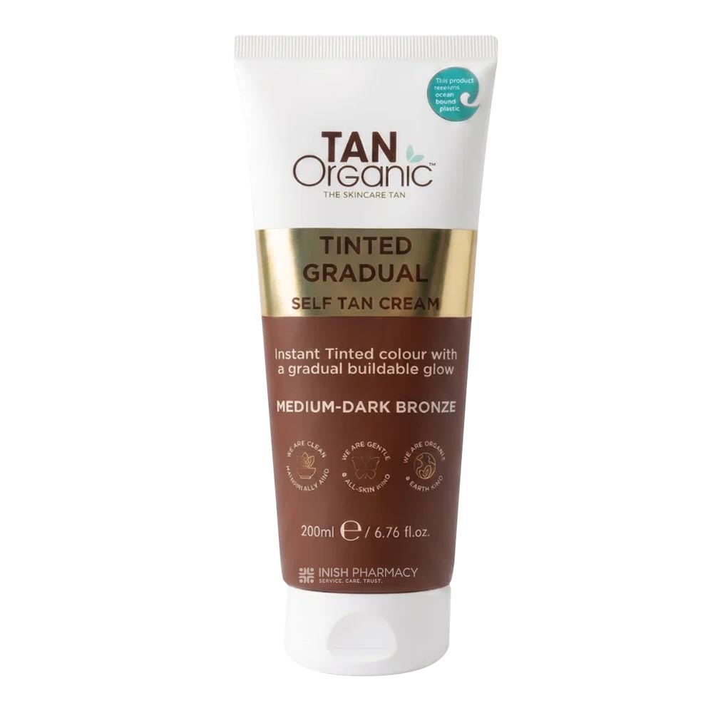 TanOrganic Tinted Gradual Self Tan Cream Medium-Dark Bronze 200ml