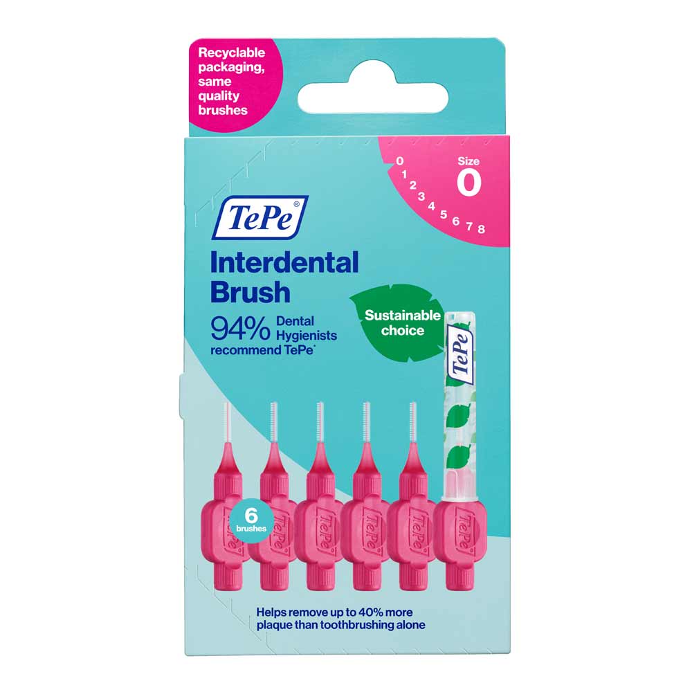 TePe Pink Interdental Brush 0.4mm 6 Pieces
