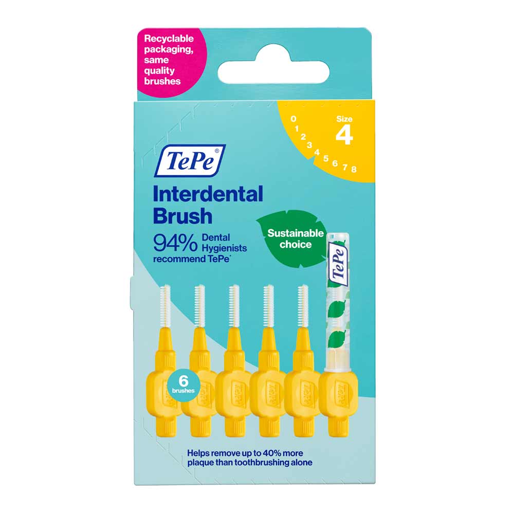 TePe Yellow Interdental Brush 0.7mm 6 Pieces