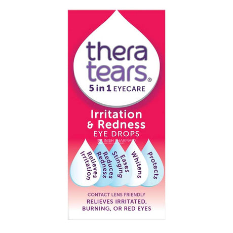 Thera Tears Irritation & Redness Eye Drops 10ml – soothes and hydrates dry, irritated eyes