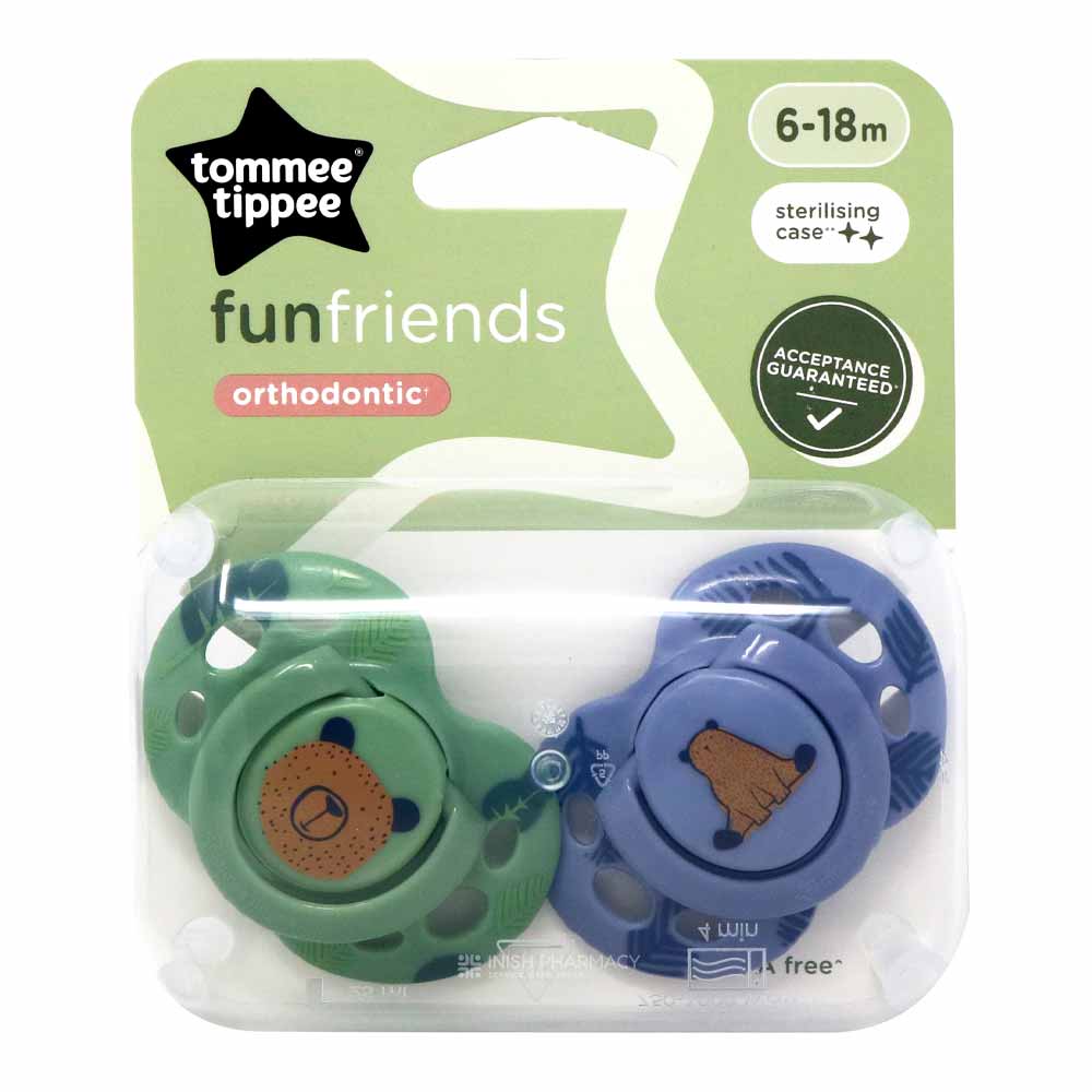 Tommee Tippee Fun Friends Orthodontic Soothers 6-18m