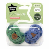 Tommee Tippee Fun Friends Orthodontic Soothers 6-18m