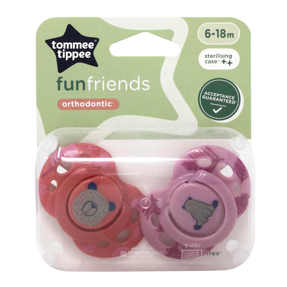 Tommee Tippee Fun Friends Orthodontic Soothers 6-18m