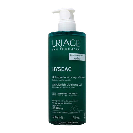 Uriage Hyseac Cleansing Gel For Combination To Oily Skin 500ml – dermatologist-developed for healthy skin